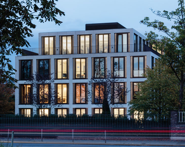 Das Cecilienpalais auf der Cecilienaallee wurde von der bema Gruppe realisiert.
