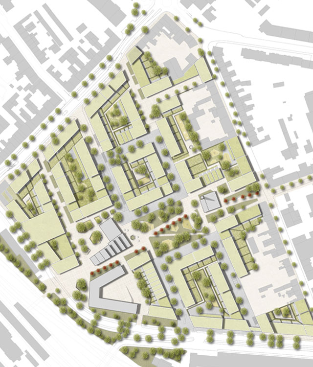 Zusehen ist die Karte wie das INBUS Projekt der bema Gruppe aussieht.